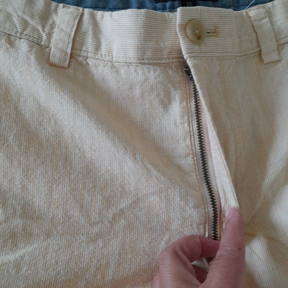 Banana Republic Emerson Shorts Regular Fit Flat Front Cotton Chino Preppy Sz:33 - Picture 4 of 7